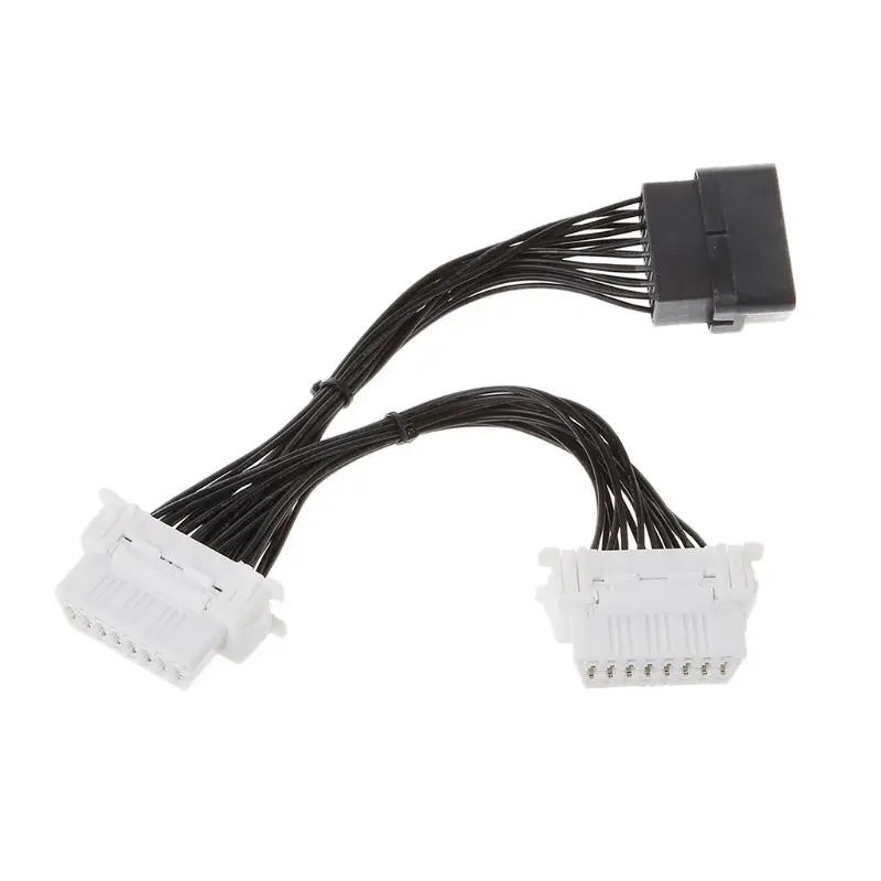 16 контактный OBD2 OBD 2 OBDii разветвитель Удлинительный кабель один штекер на два