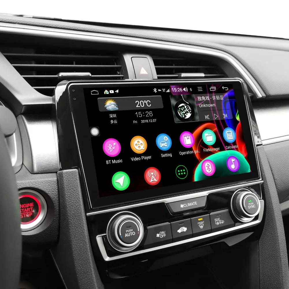 Android 8 1 Восьмиядерный автомобильный стерео для Honda Civic 2016 2017 2018 Автомобильная