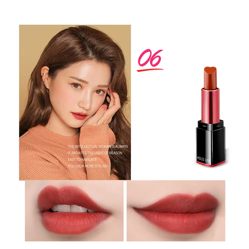 6 цветов матовая губная помада Водонепроницаемая палочка для макияжа