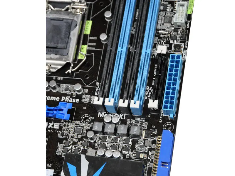 LGA 1156 для Intel P55 ASUS P7P55D Deluxe материнская плата 3xPCI-E X16 DDR3 2200 МГц OC P7P55D-Deluxe настольная материнская плата PCI-E X16 б/у