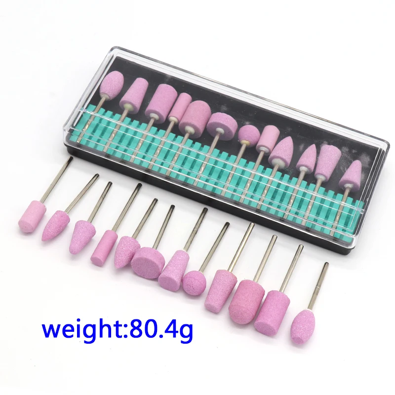 12 шт. кварцевые скрабы полировки камня шлифовальная насадка для ногтей сверла