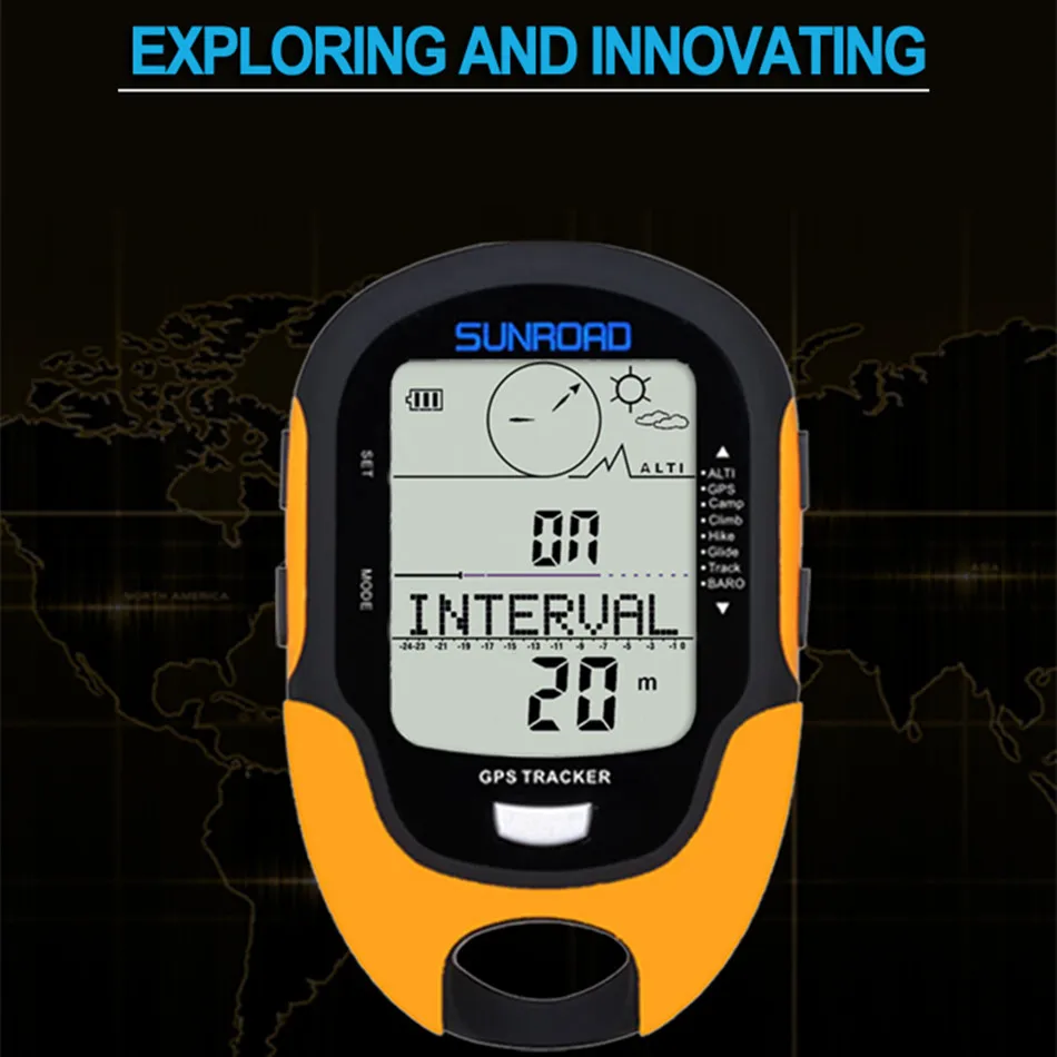 GPS Альтиметр FR510 автомобильный компас высоты барометр для рыбалки Температурный
