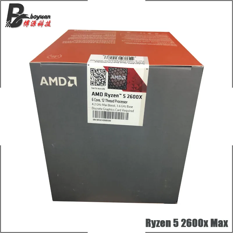 AMD Ryzen 5 2600X Max R5 3.6 GHz Six-Core Twelve-Thread CPU Processor L3=16M 95W YD260XBCM6IAF Socket AM4 With fan | Компьютеры и офис