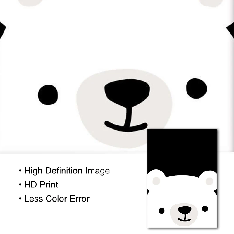 Пингвин Бегемот постер с изображением медведя милый холст картина для детской