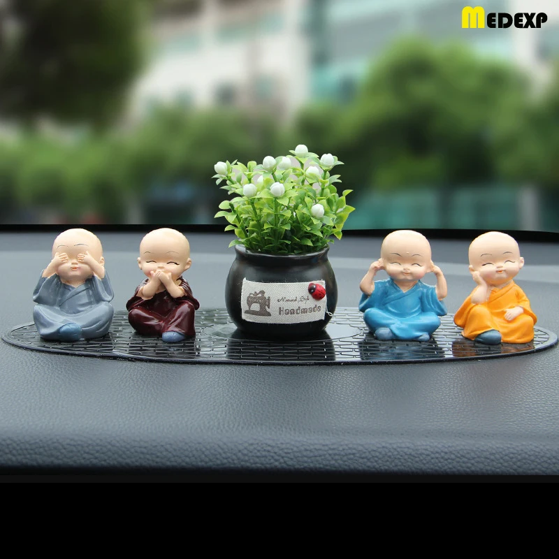 

Car decoration four not small monk personality creative resin cartoon baby auto accessory toys
