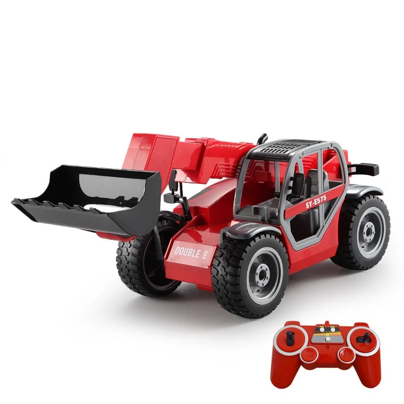 Double E RC Car Engineering Vehicle Toys Simulation Telescopic Arm Loading Forklift Truck Plastic Construction Toys Kids Gift enlarge