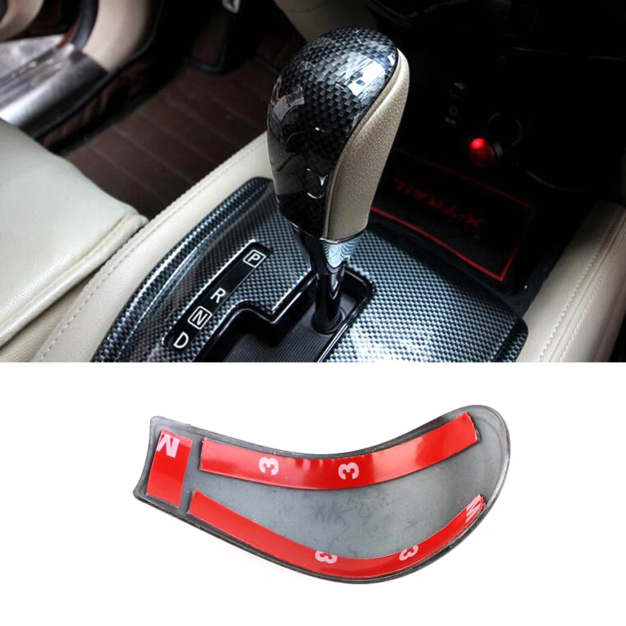 

Carbon Fiber Style Car Interior Gear Shift Knob Head Cover Trim Sticker Moulding For Nissan X-trail Rogue T32 2014-2017