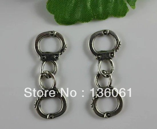 Vintage Silvers Police Handcuffs Charms Pendants For Jewelry Making Findings Bracelets Accessories DIY Gifts 10PCS Z2447 | Украшения и