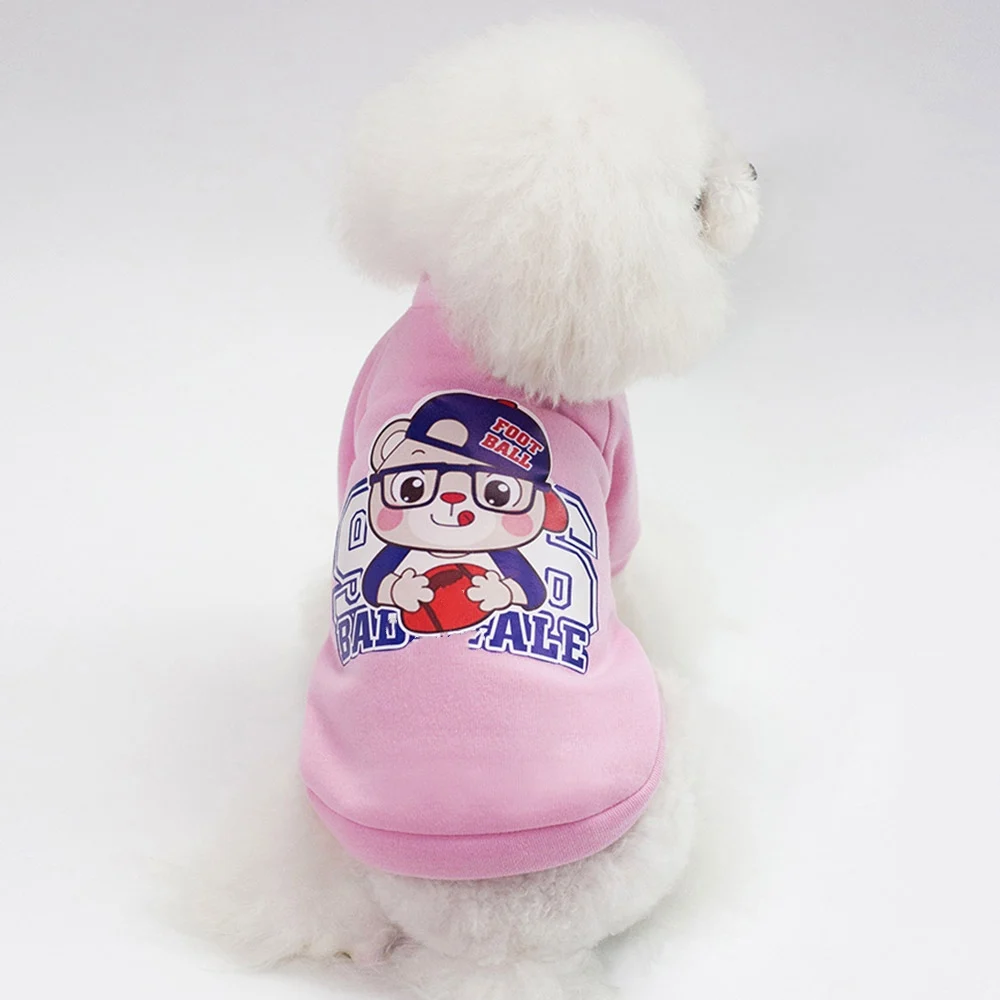 Pink Теплая одежда для кошек, костюм для питомцев, зима-осень, милая Одежда для животных, пальто для кошек, свитер, милая Одежда для животных 1b2Q - Цвет: Pink