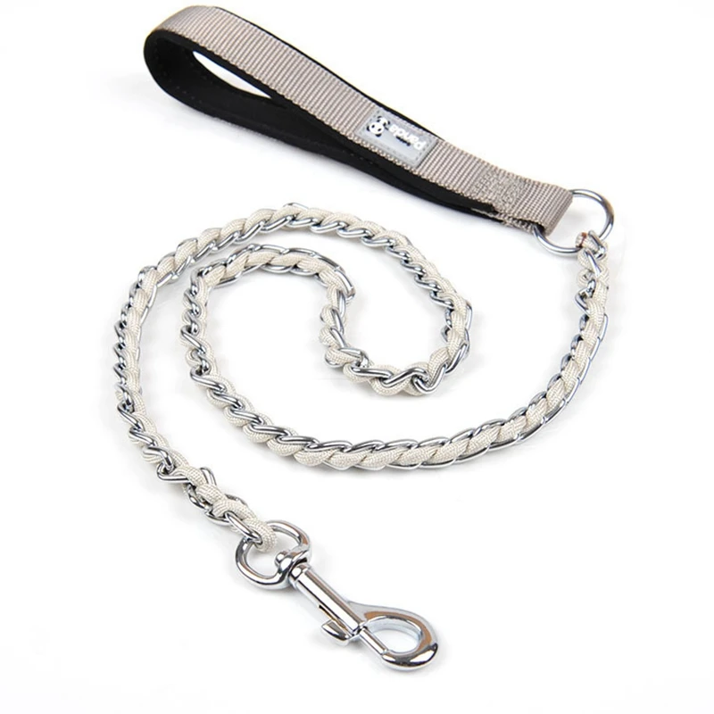 Золотая панда Собака веревка Тяговый канат отправить двойной головкой Воротник