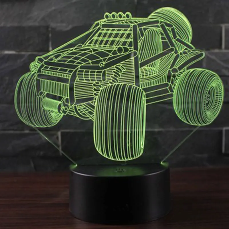 Винтажная Классическая Автомобильная тема 3D лампа светодиодный ночсветильник 7