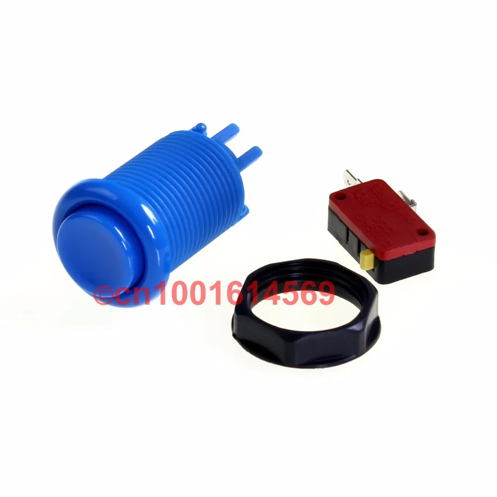 Arcade Parts Kits Bundle Push Button DIY For Game Mame Project Raspberry PI Retropie 1 2 3 3B Games - Blue | Спорт и развлечения