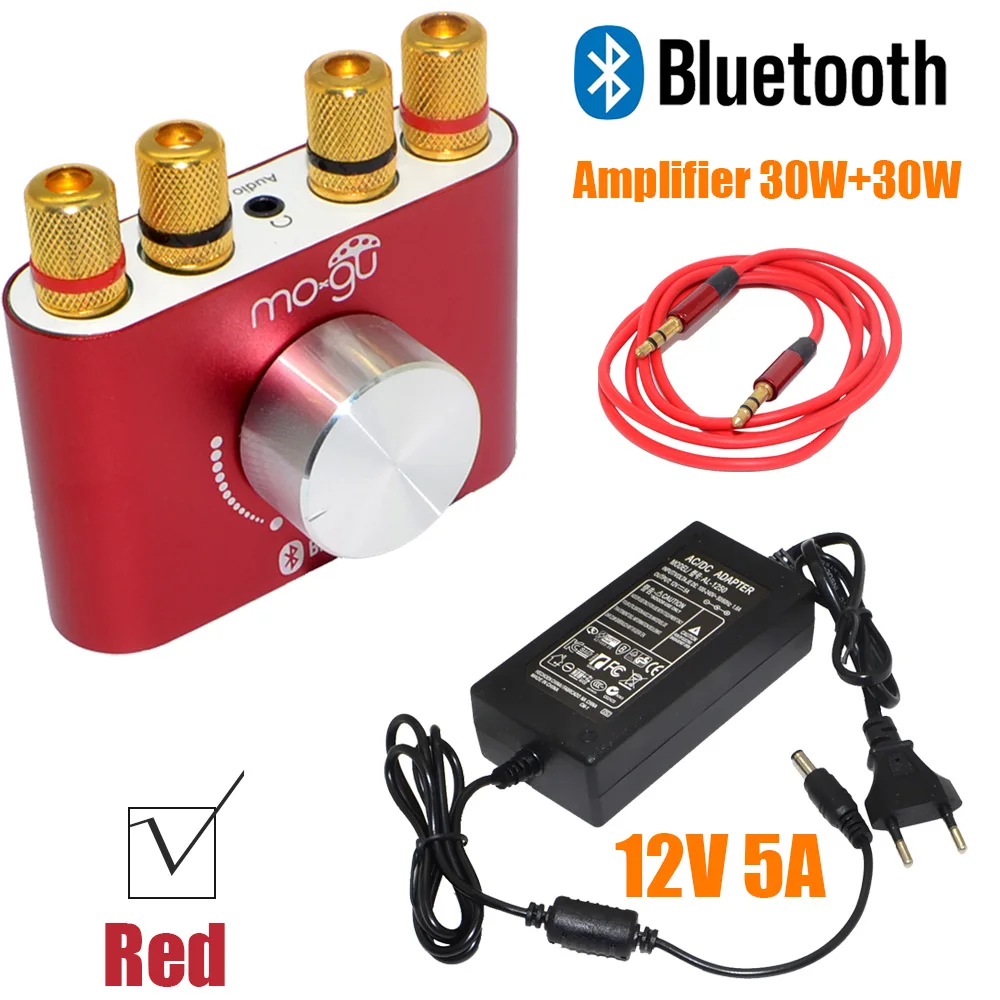 2017 Фирменная Новинка красный 30 Вт * 2 мини дома bluetooth Театр Усилители Hi-Fi Stereo Bluetooth