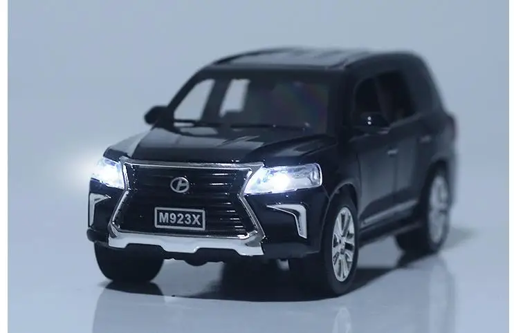 1:24 сплава игрушка с инерционным механизмом модель автомобиля, LAND CRUISER 6 открывать двери, высокая моделирования Tiguan LX570, литье металла