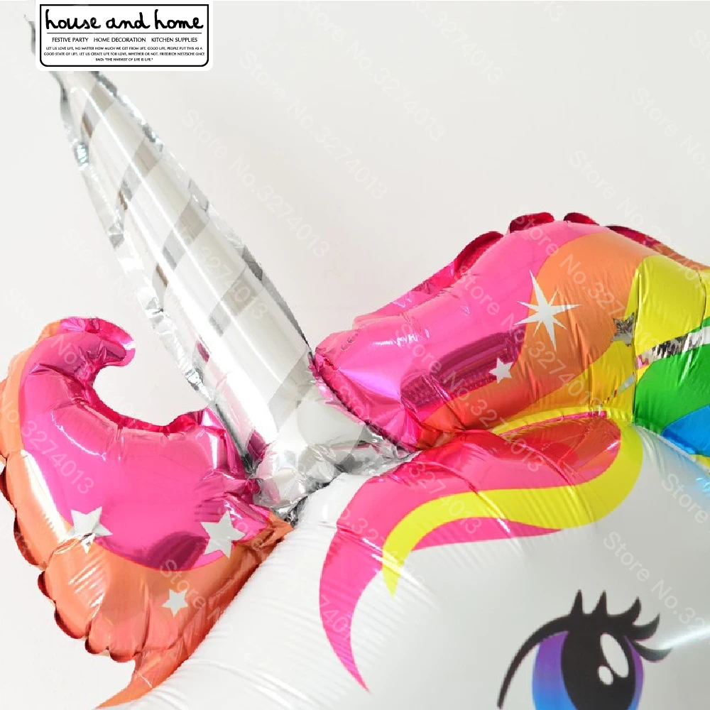 1 Pcs Rainbow UnicornAluminum Foil Balloons Birthday Party Decorations Wedding Baby Shower Supplies | Дом и сад