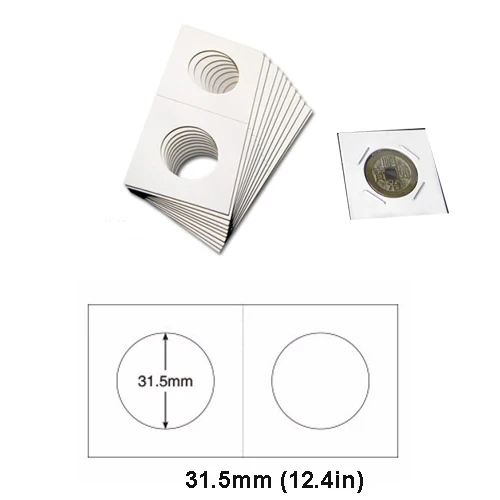 31dot5 mm 50pcs Лот х 1 упаковка Квадратные Картонные держатели для монет монетные принадлежности для монет альбом коллекция Марка Маяк держатели для монет обложка чехол для хранения - Цвет: 31dot5 mm 50pcs