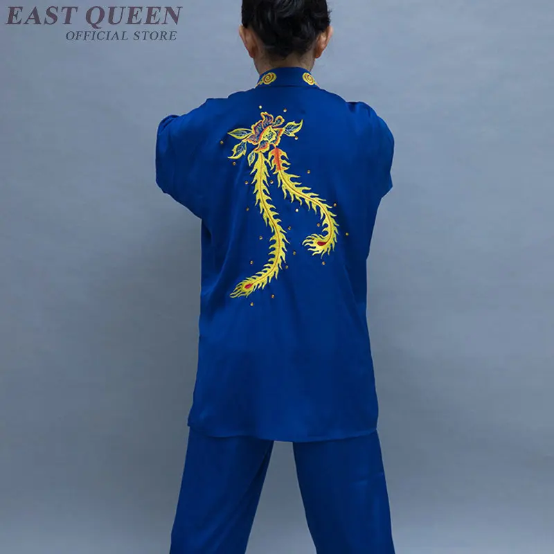 Синяя форма кунг фу Тай Чи новинка 2019 одежда с вышивкой Феникса униформа Nanquan Wushu