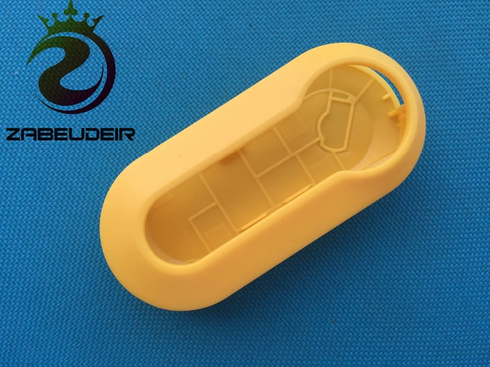 5Pcs/Lot Of Plastic Shell Replacement Key Cover Case Yellow Color For Fiat 500 Panda Punto Remote Flip Blank Car Accessories - купить по