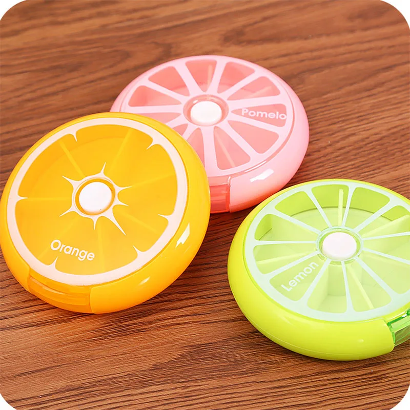 Портативный вращающийся 7 дней в неделю органайзер для таблеток дорожный