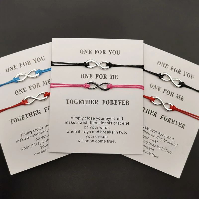 2019 вечная любовь 2 шт./компл. браслеты для женщин влюбленных браслет из Красной