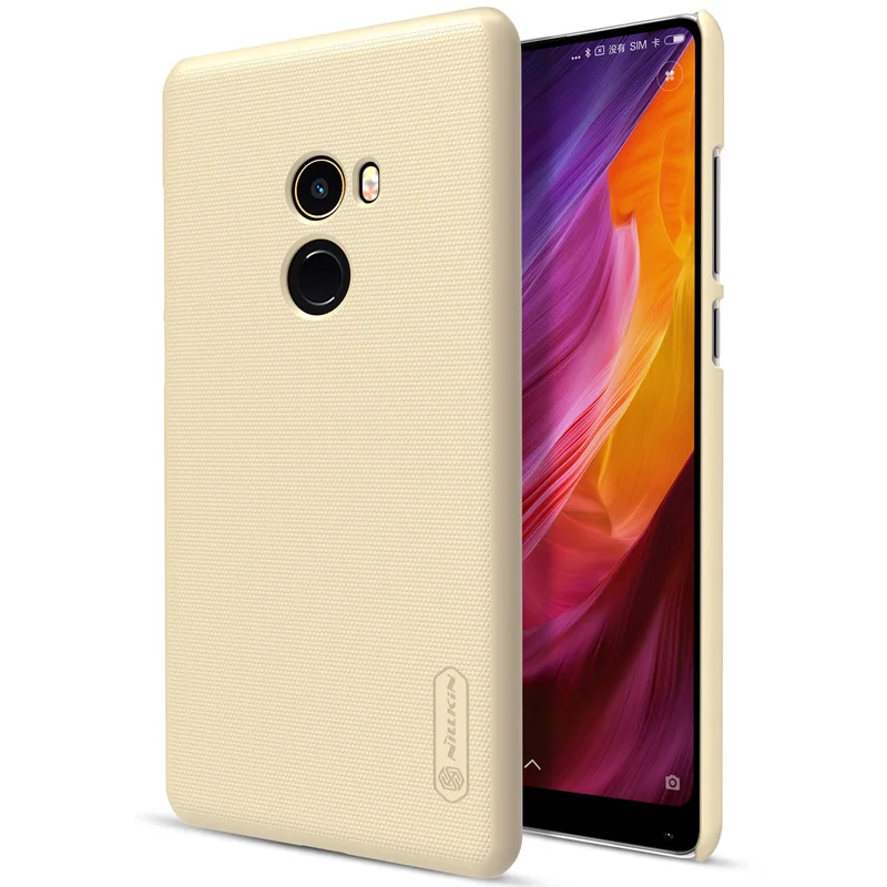 Для Xiaomi Mi Mix 2 чехол Nillkin Super Frosted Shield Xiaomi Mi x2 жесткая задняя крышка ПК чехол Xiaomi Mi x 2 матовый Nilkin чехол для телефона - Цвет: Золотой