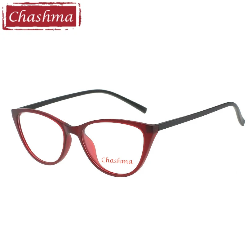 Red Чашма бренд кошачий глаз TR 90 очки по рецепту Gafas Mujer качественные оправы из сплава светильник для женщин полуоправы Occhiali - Цвет оправы: Red