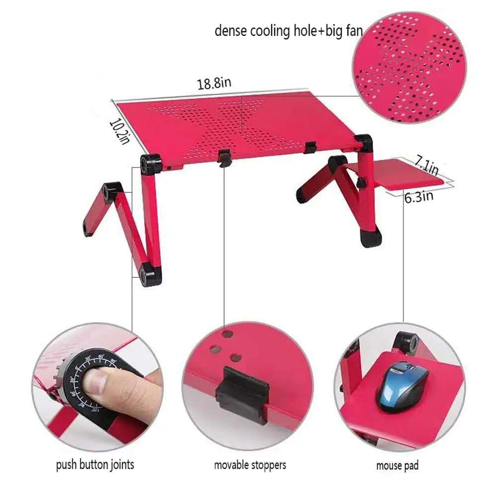 Складной стол регулируемый для ноутбука эргономичная Портативная подставка