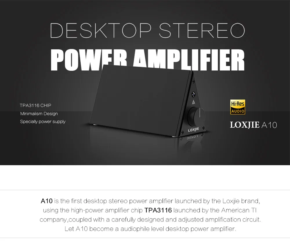 LOXJIE A10 60 Вт* 2 большой мощности Цифровой усилитель HIFI класса D усилитель мощности чип TPA3116 цифровой усилитель мощности AUX вход
