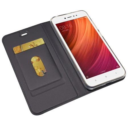 Grey Leather Case Роскошный Магнитный чехол-бумажник для Xiaomi Redmi 5 Plus 64 Гб из искусственной кожи для Xiomi. Чехол-книжка для телефона Redmi 5 5A - Цвет: Grey Leather Case