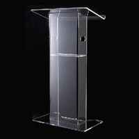 transparent 12mm plexiglass pulpitacrylic lecternacrylic church podium stand