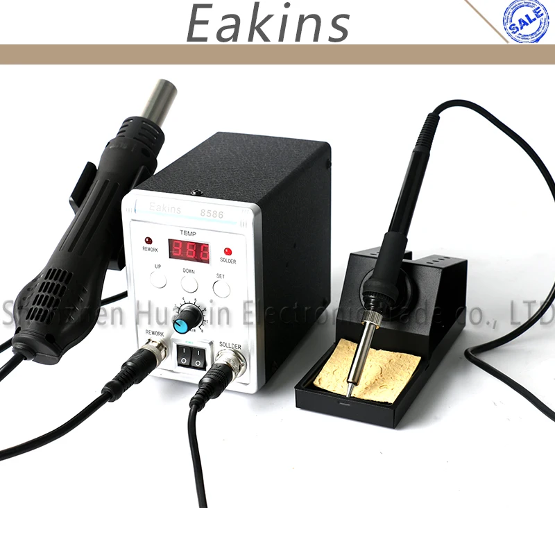 8586 SMD Регулируемая паяльная станция переработанная ESD Тепловая пушка