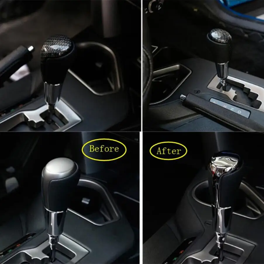 

Yimaautotrims Auto Accessory Stalls Gearshift Head Shift Knob Frame Cover Trim Fit For Toyota RAV4 Rav 4 2016 2017 2018 ABS