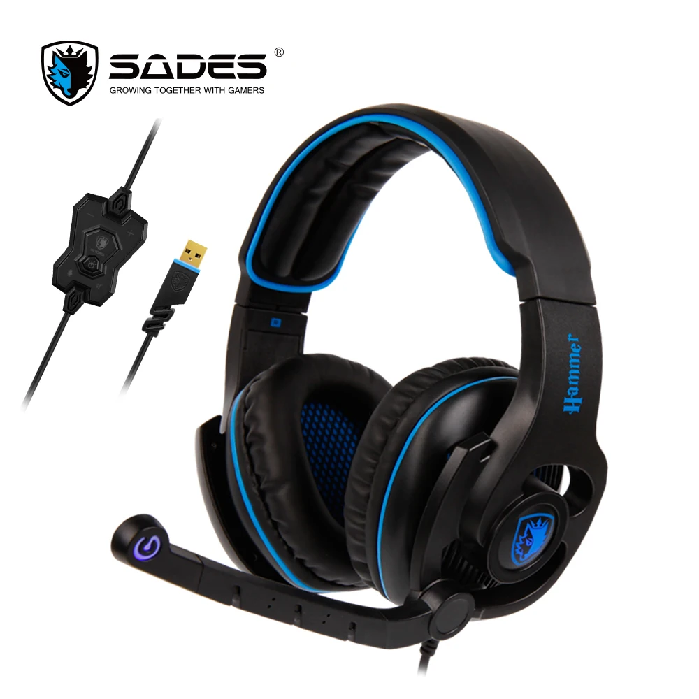 SADES SA923 USB игровая гарнитура Gamer наушники Bass Virtual 7 1 Surround Sound|7.1 gaming headphones|gaming