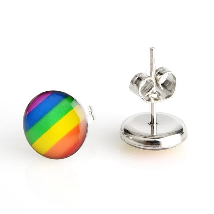 Женские и мужские серьги гвоздики из нержавеющей стали 10 мм|stud earrings|boucle