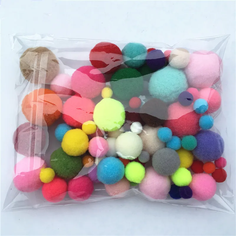20 г разноцветные помпоны разных размеров меховые мягкие для рукоделия свадебное