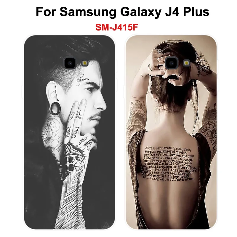 Красивый чехол для Samsung Galaxy J4 Plus Мягкая силиконовая задняя крышка телефона + J610F