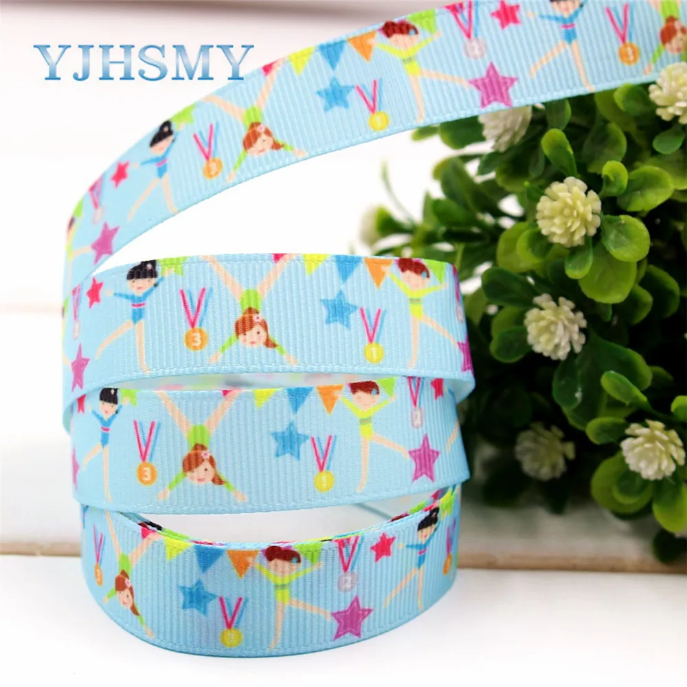 YJHSMY 17223159 5/8 &quot(15 22 38 мм) мультфильм напечатанный grosgrain лента DIY handmadeHair Аксессуары