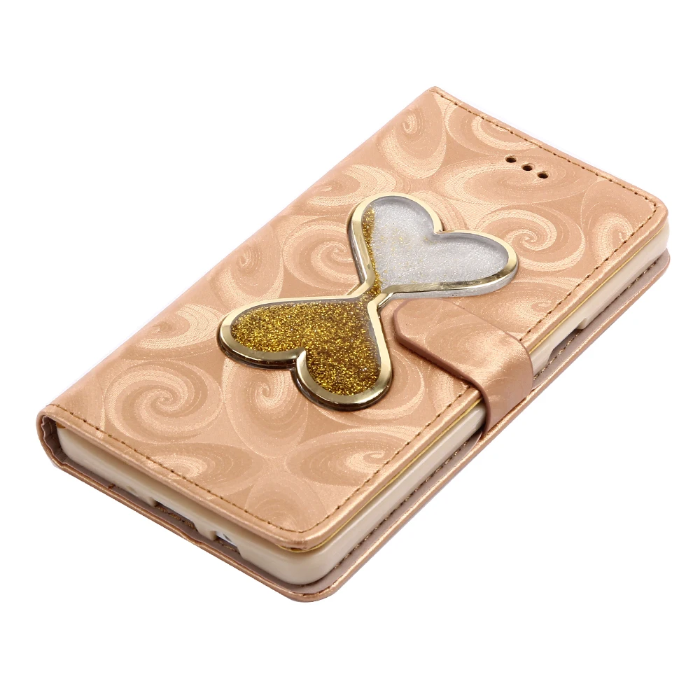 Для Samsung A5 2017 Love Heart Quicksand кожаный чехол Мягкие кожаные для телефона Galaxy SM A520F