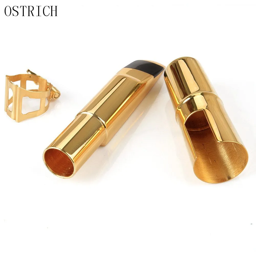 2017 New style Popular Metal Alto Saxophone Tenor b Mouthpiece with Cap and Ligature Size 7 Gold | Спорт и развлечения