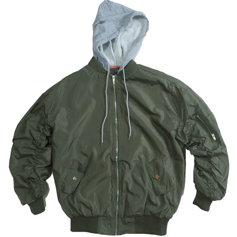 Женские куртки 2018 весна осень с капюшоном на молнии карманом имитация двух