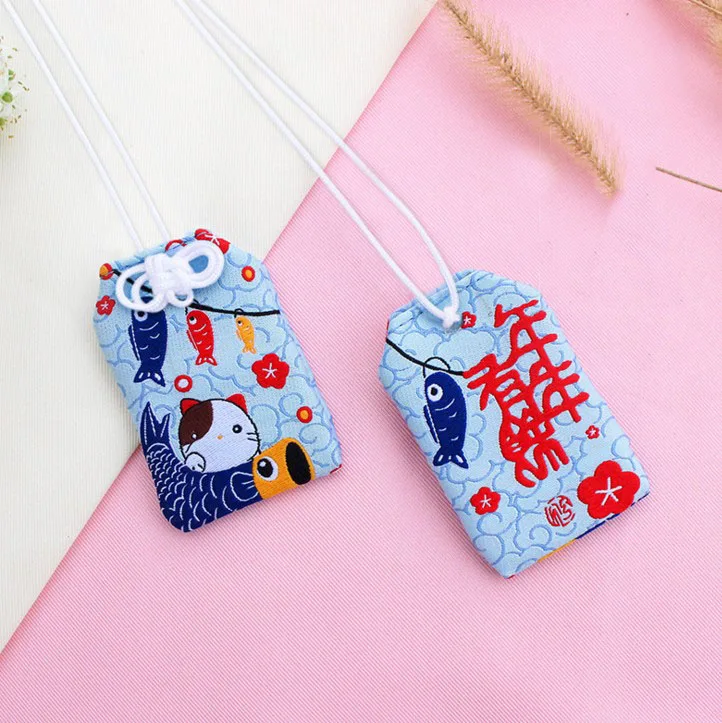1 шт. кавайная японская традиционная Omamori Ночная Сова кошка несчастье Лаки Omamori брелок для ключей брелок вечерние сувениры