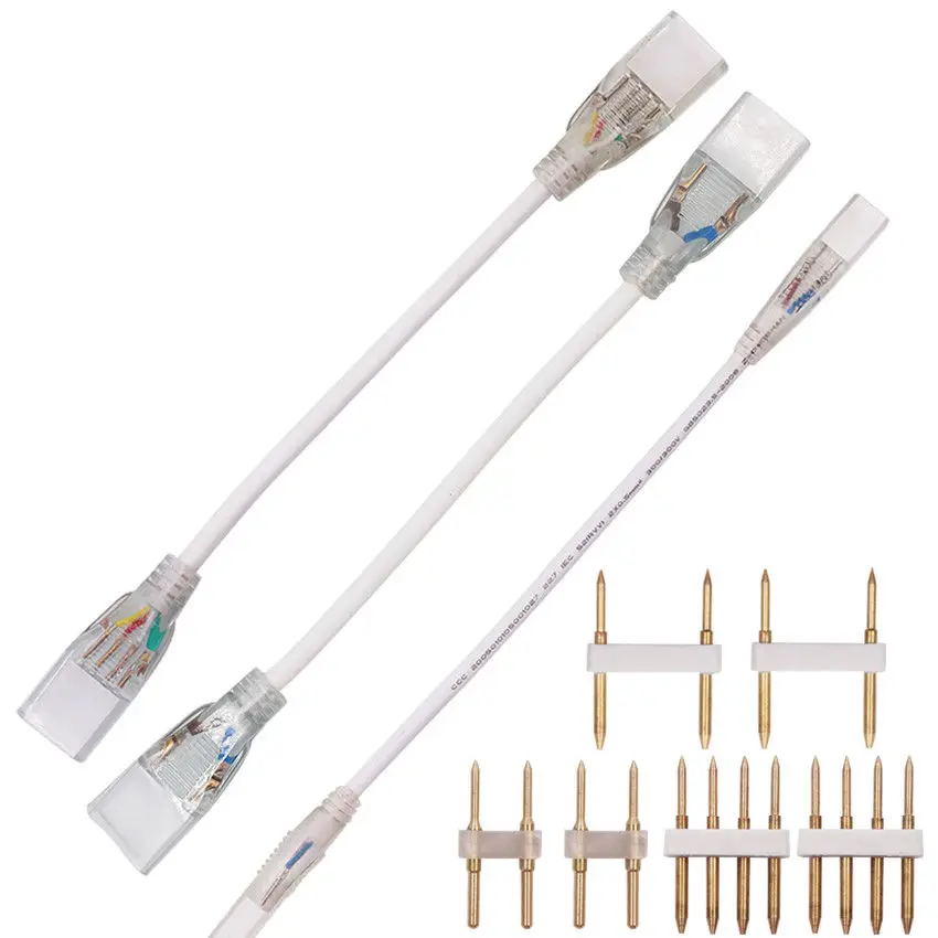 1 шт. 2 контактный 4 прямой угловой коннектор для 220 в 110 одноцветный/RGB светодиодный