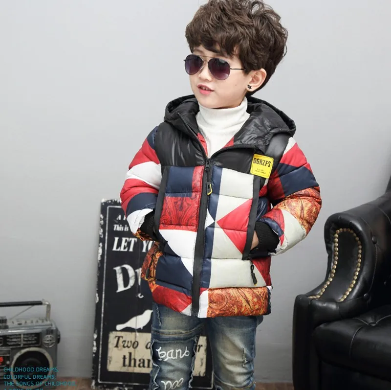 Новая брендовая парка для мальчиков теплая зимняя куртка с капюшоном B528|boys winter