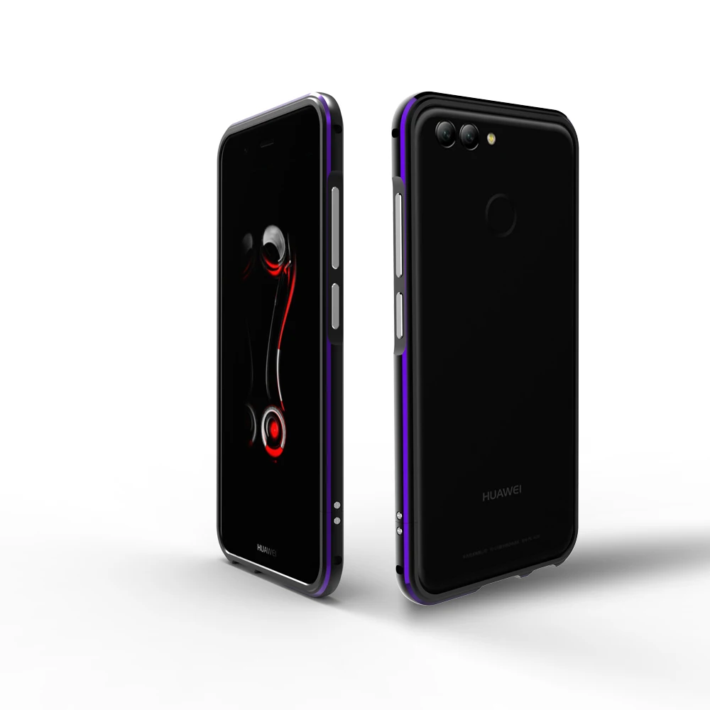 black and purple Huawei mate 10 Lite чехол 5," mate 10 Lite металлическая рамка бампер из алюминиевого сплава для huawei mate 10 Lite Nova 2i Honor 9i металлический чехол - Цвет: black and purple