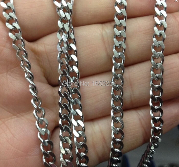 Цепочка с ковбойскими звеньями из нержавеющей стали 10 м 4 5 мм