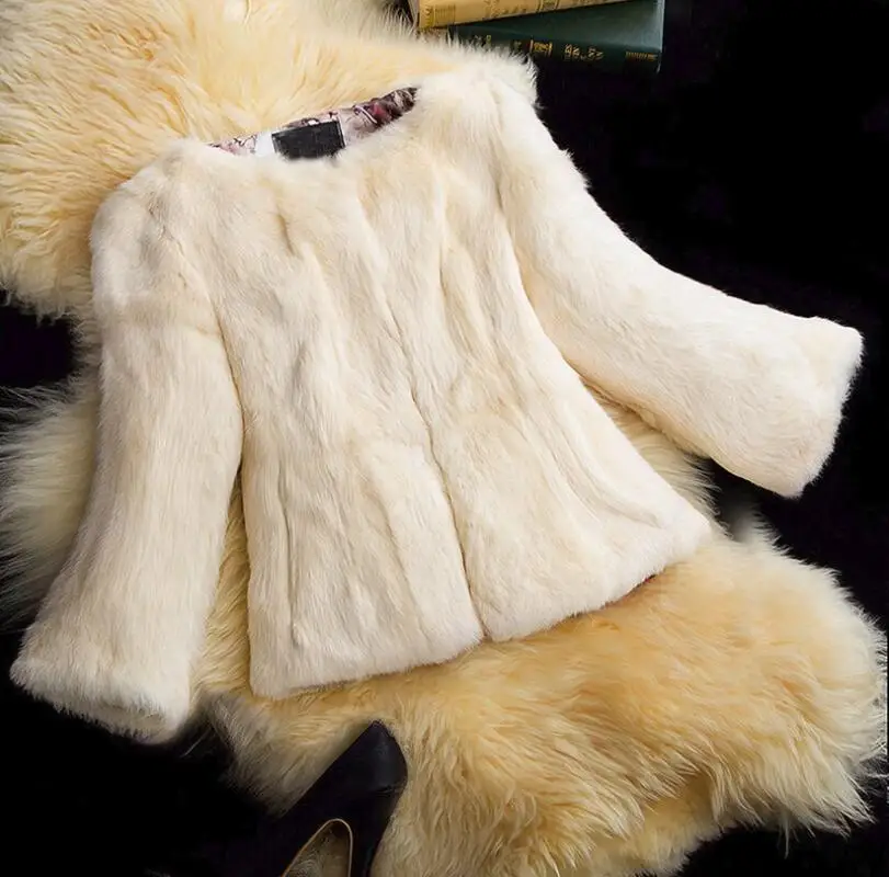 Women's Fur Coats Multi-color large size winter rabbit luxurious fur coat long self-cultivation one quality female overcoat | Женская