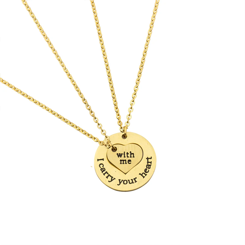 Женский комплект из колье сердца и с надписью I Carry Your Heart & Me|heart choker necklace|heart chokerchoker