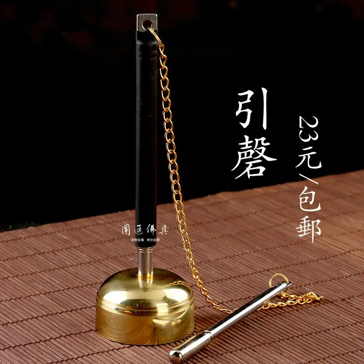 Buddha with A Copper Lead Chime Exhausted Cited Qing Buddhist Temple Instruments Used Muyu | Дом и сад