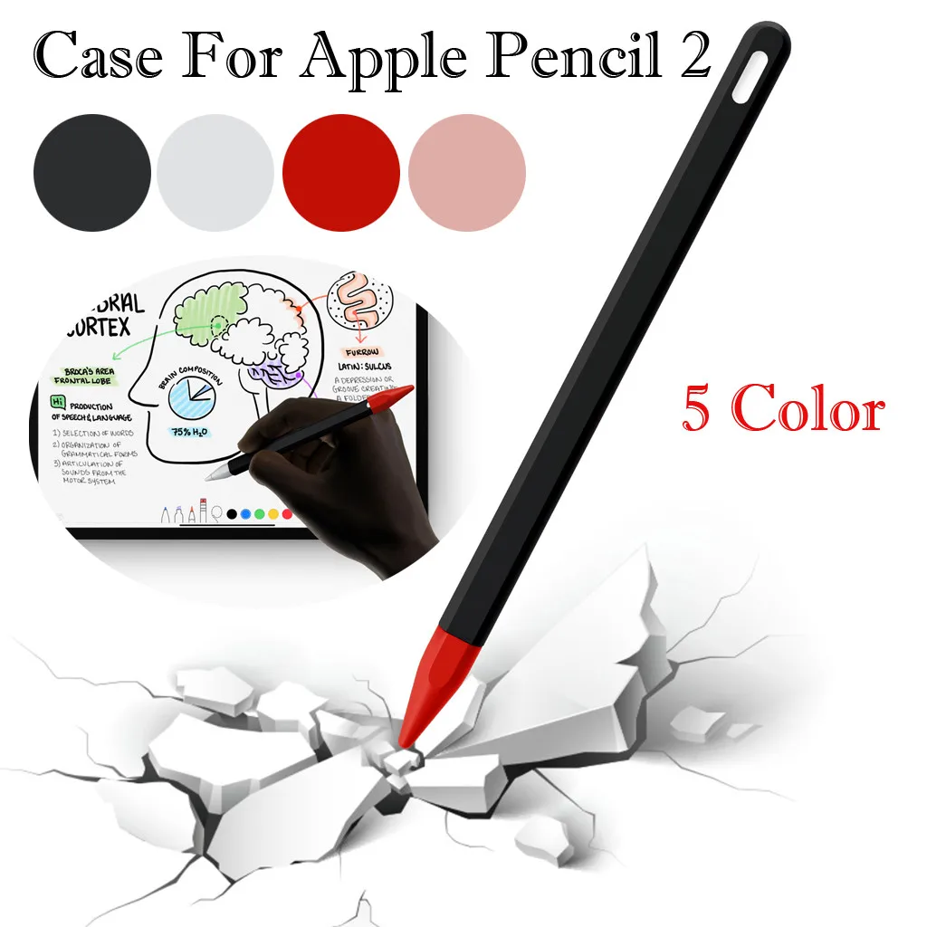 Эластичный Защитный силиконовый чехол для Apple Pencil 2 новый мягкий iPad|Стилусы