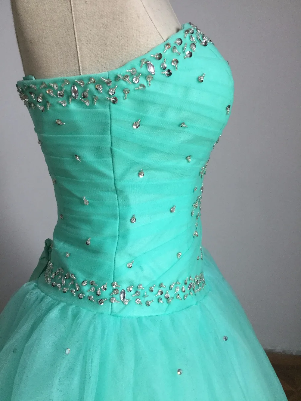 Плиссированные Бальные платья quinceanera с блестками и камнями корсет на спине юбка